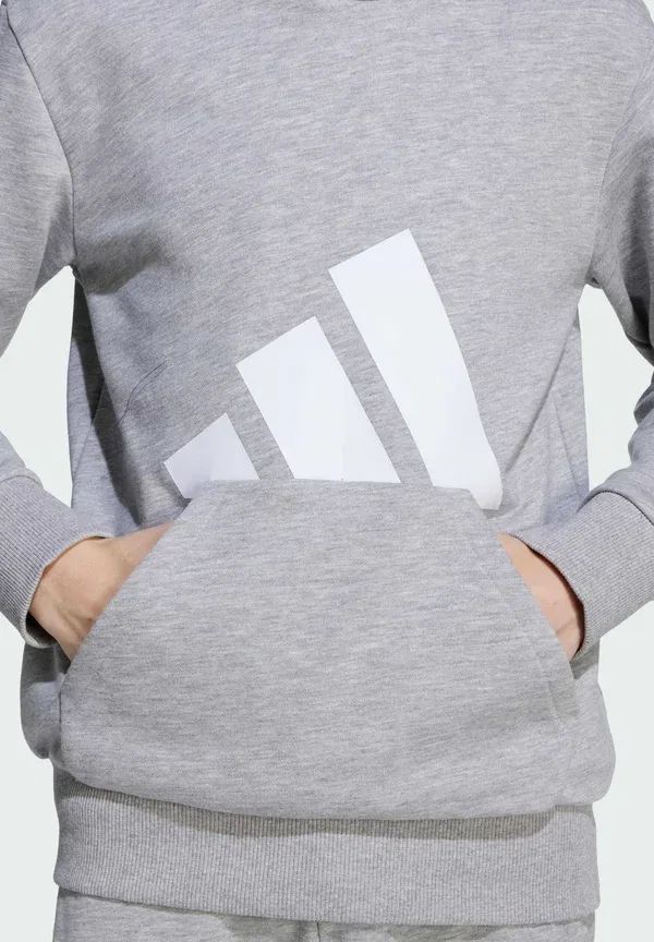 Толстовка с капюшоном Junior Adidas Performance, средне-серый меланж белый — фото 3