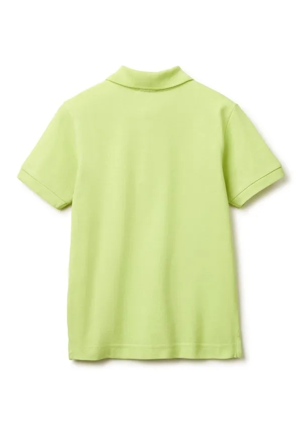 Поло приталенного кроя из чистого шелка. рубашка поло United Colors Of Benetton, Green — фото 2