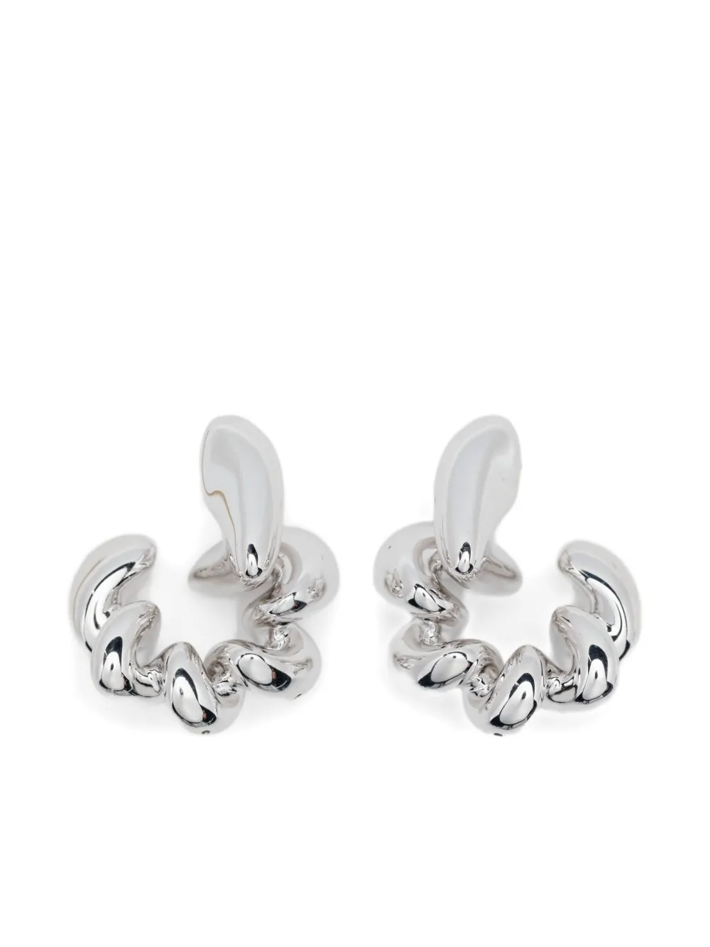 

Полированные скрученные серьги Maria Black, серебряный