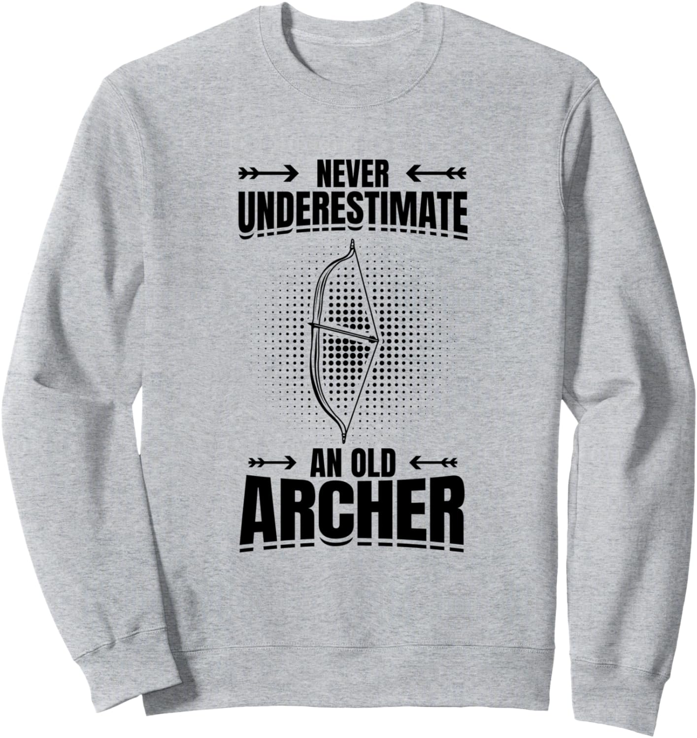 

Толстовка «Дедушка-лучник, токсифил, День отца» Funny Bow And Arrow T-Shirt For Father'S Day, серый