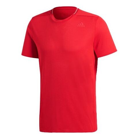 

Футболка men's running short sleeve red t-shirt Adidas, красный