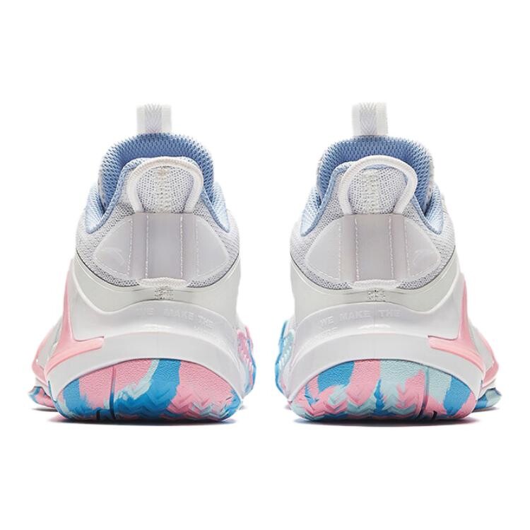 Баскетбольные кроссовки Crazy Thorn Kids GS Low-top Anta White/Danube Blue Anta Kids, синий — фото 4