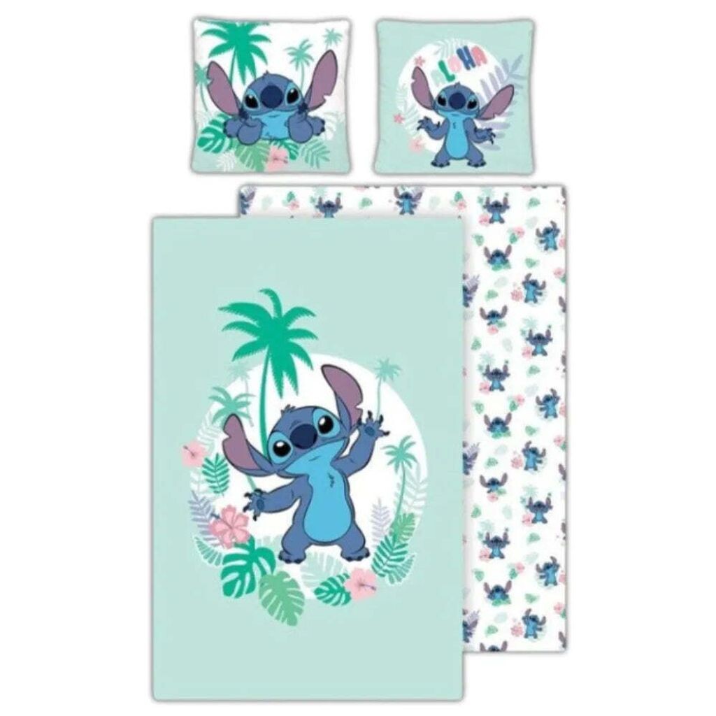 

Синее детское постельное белье из микрофибры Disney Stitch, 2 предмета Комплект 135-140х200 65х65