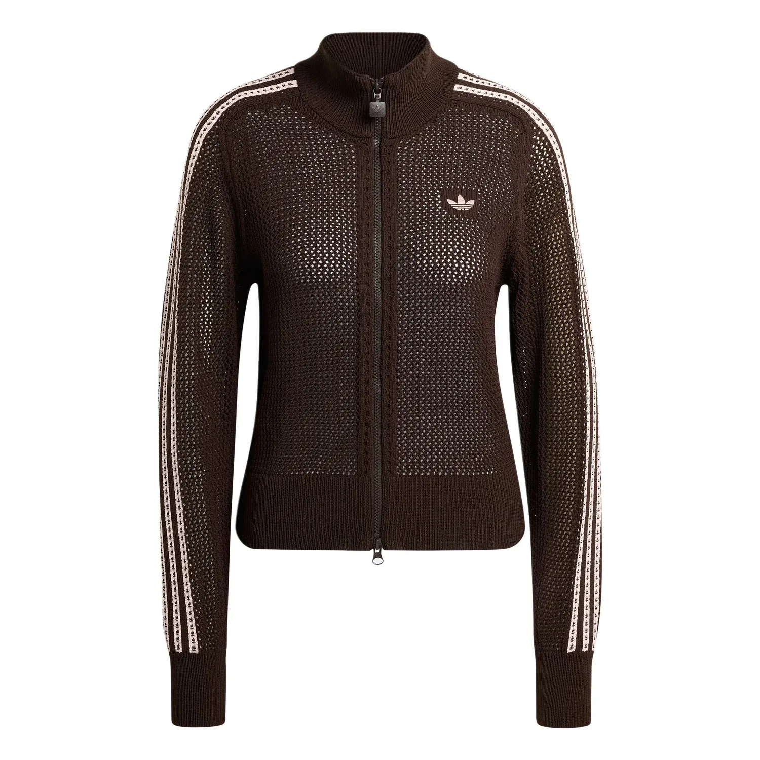 Firebird CROCHET TRACK TOP вязаный топ женский Adidas Originals, темно-coffee