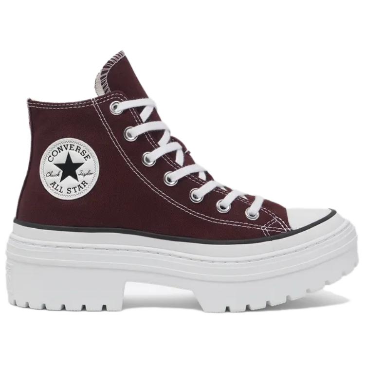 Женские Converse Chuck Taylor All Star Lugged Heel Platform High 'Bloodstone', Темно-красный/Белый — фото 2