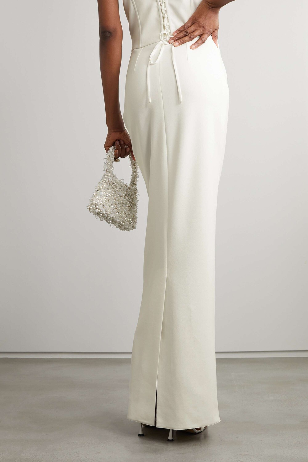 

CLIO PEPPIATT Юбка макси из эластичного крепа, слоновая кость