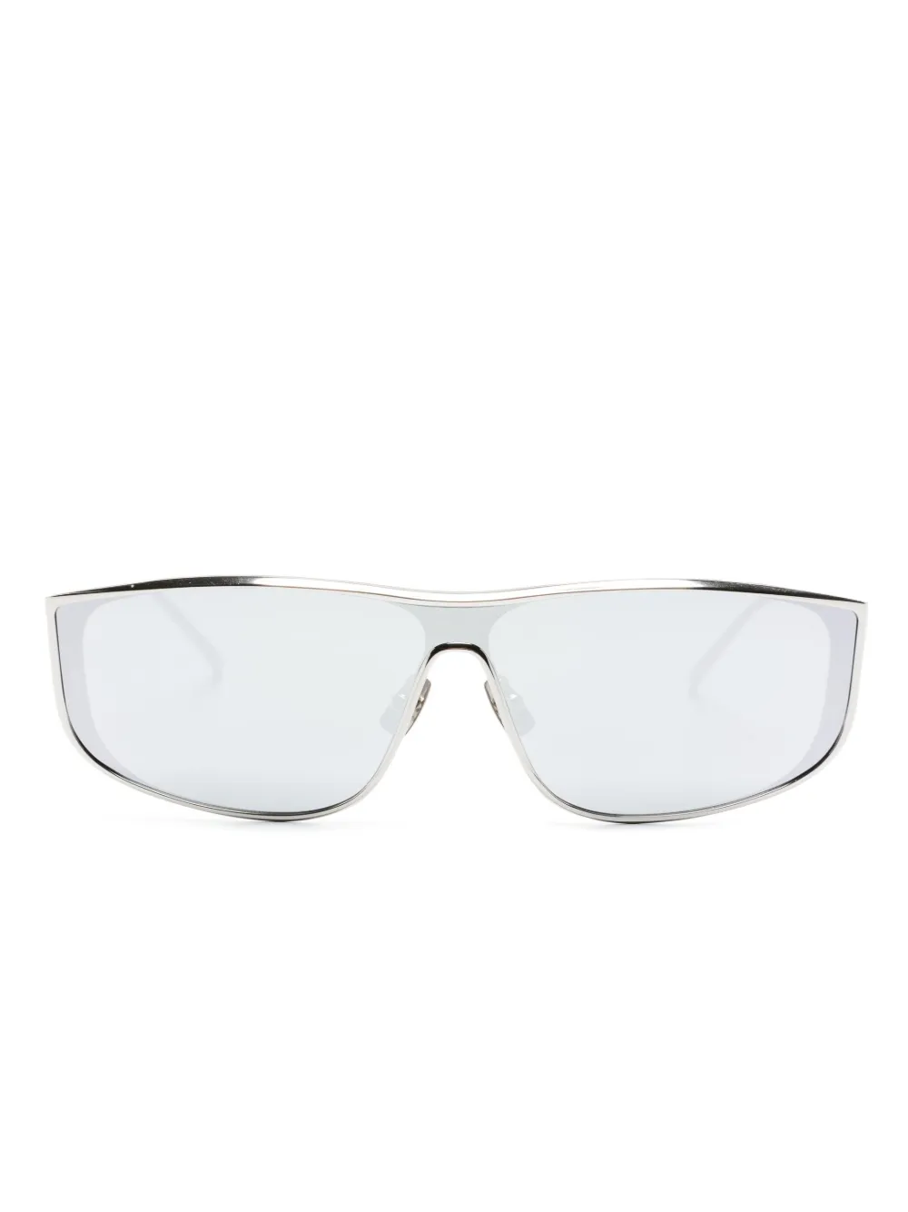 

Солнцезащитные очки Luna с тисненым логотипом Saint Laurent Eyewear, серебяный