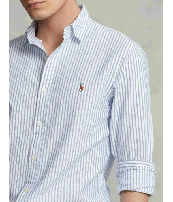 Рубашка slim fit Polo Ralph Lauren, синий — фото 4