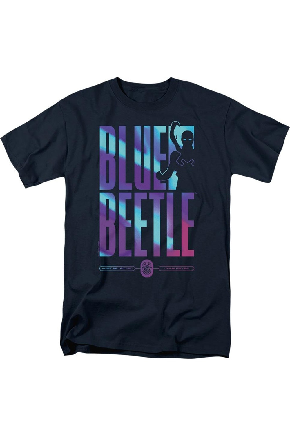 

Футболка с коротким рукавом для взрослых Blue Beetle (2023) Hero Host Gildan, темно-синий
