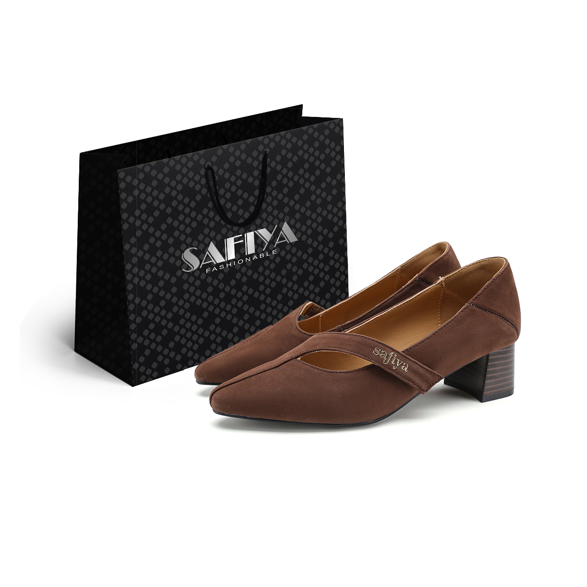 Туфли на высоком каблуке 4,3 см, женские SAFIYA, Dark Brown