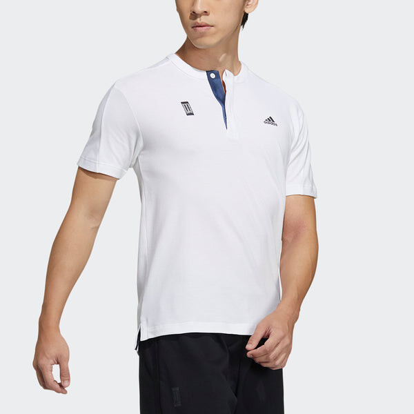 Футболка wj t henly sports casual short sleeve white Adidas, белый — фото 4