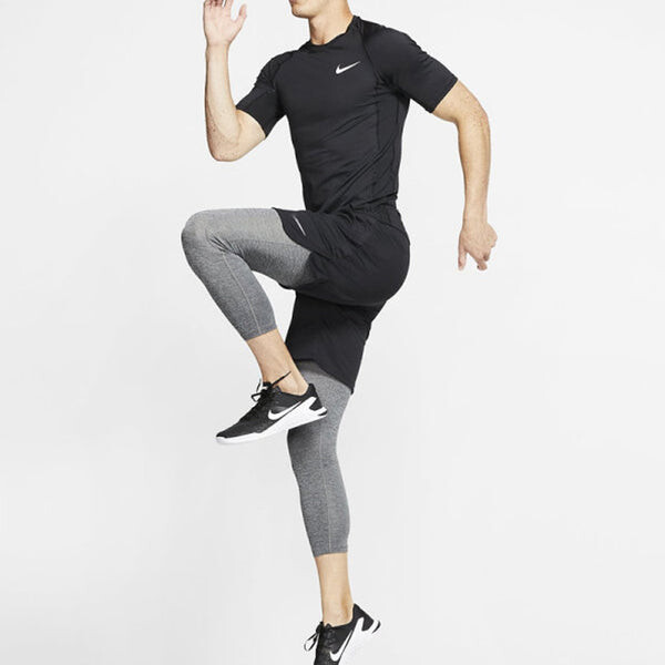 Футболка men's dri-fit training short sleeve black t-shirt Nike, черный — фото 3