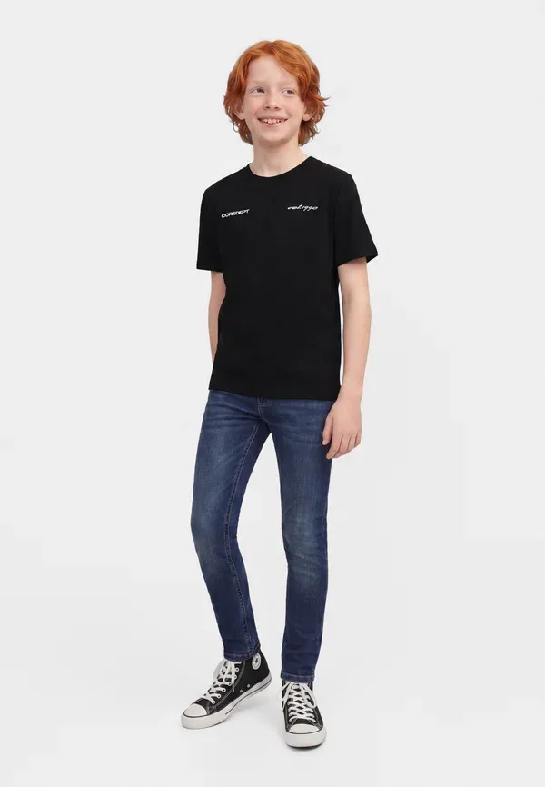 Футболка Jcobiarritz chrome tee print t-shirt Jack & Jones Junior, черный