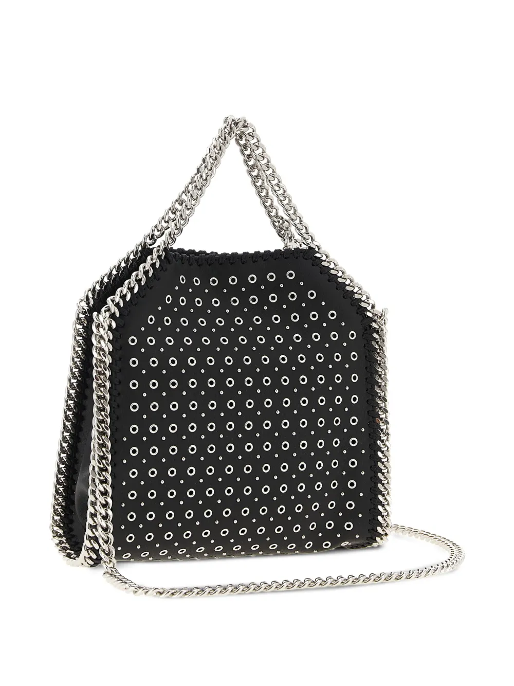 Маленькая сумка-тоут Falabella с заклепками STELLA MCCARTNEY, черный — фото 2