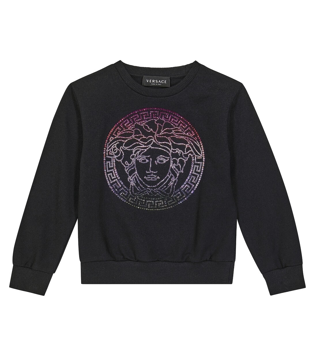 

Толстовка с принтом Medusa из хлопкового джерси Versace, черный
