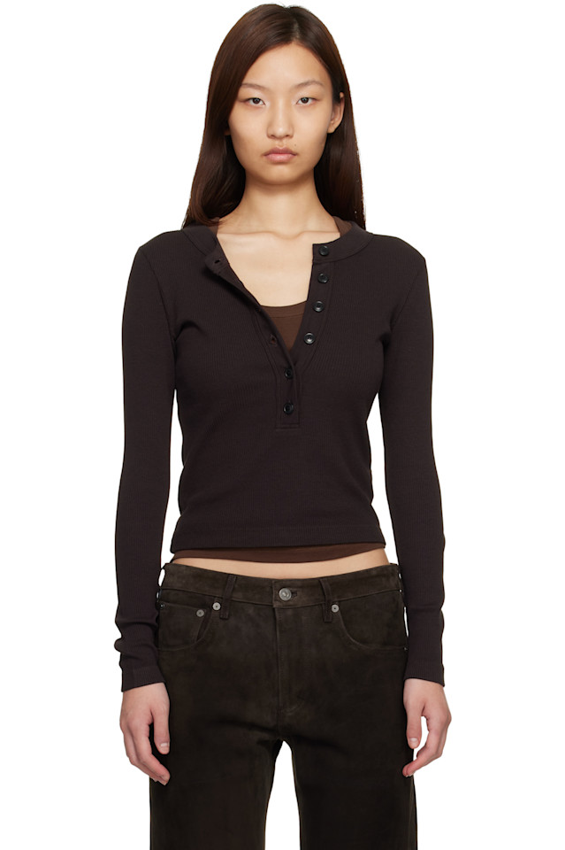 

Citizens Of Humanity Коричневая футболка-поло Varra