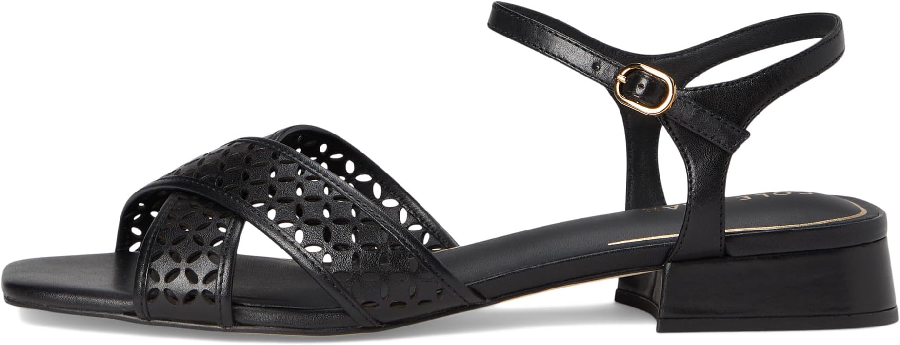 Туфли Cole Haan Patie Sandals, цвет Black Perforated Leather — фото 4