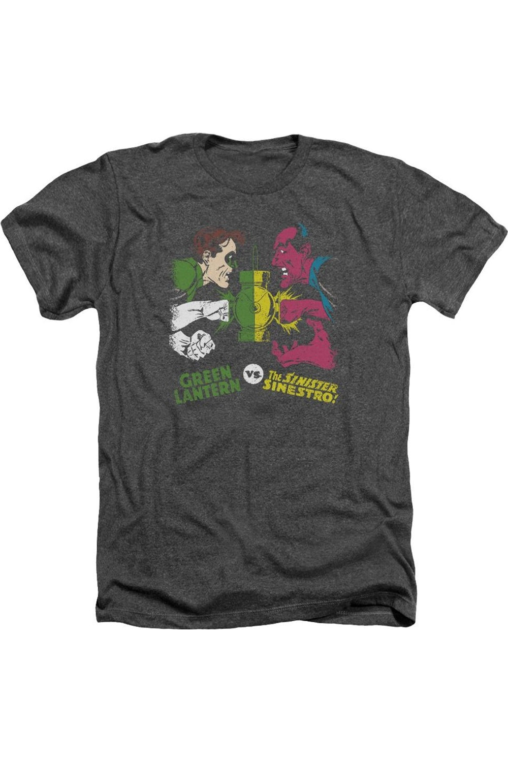 

DC Comics Gl Vs Sinestro Adult Heather Tee / Футболка Gildan, цвет charcoal