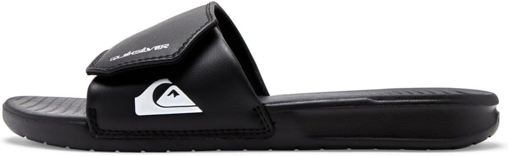 Мужские шлепанцы Quiksilver Bright Coast Adjust Slide, черно-белый — фото 3
