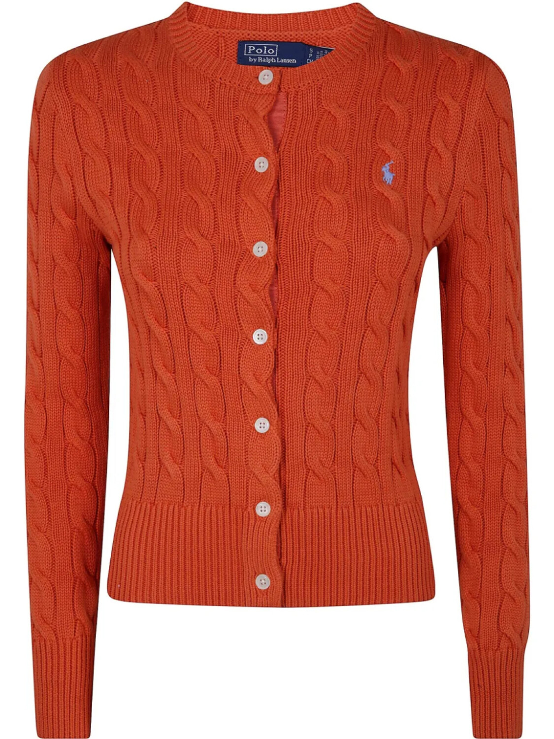 

Кардиган Polo Ralph Lauren с косичной вязкой, оранжевый