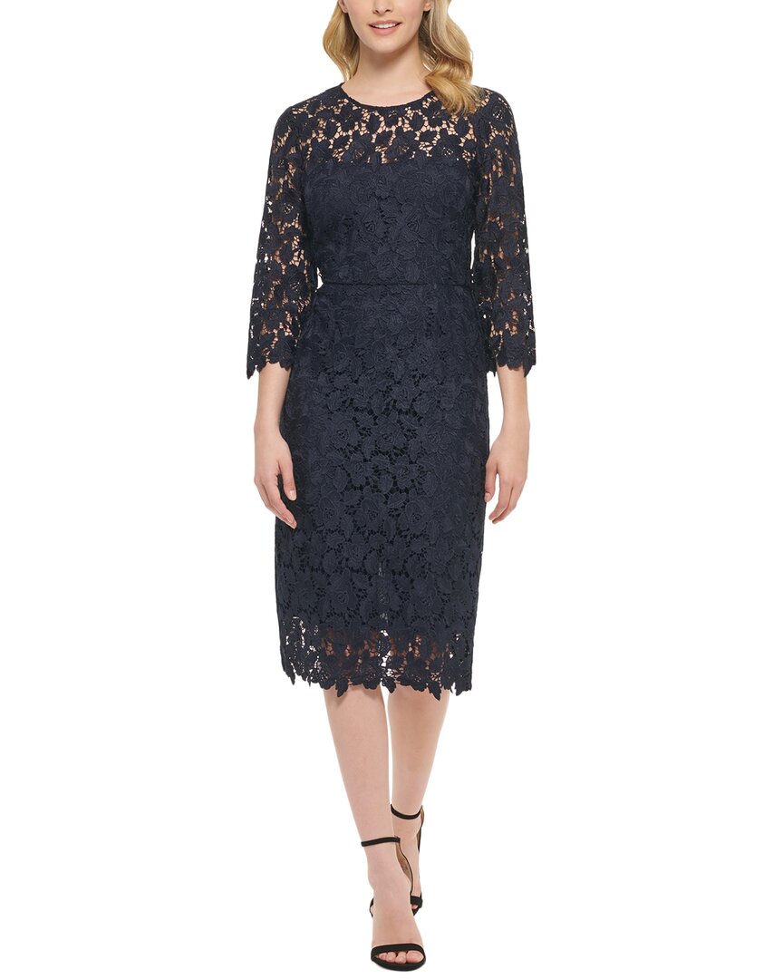

Платье Eliza J Midi Lace, темно-синий