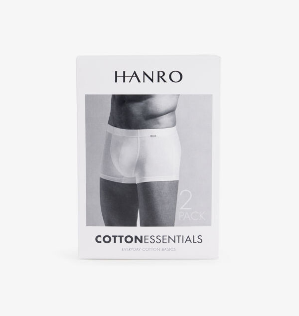 

Комплект из двух трусов-боксеров из эластичного хлопка с логотипом и поясом Cotton Essentials Hanro, синий