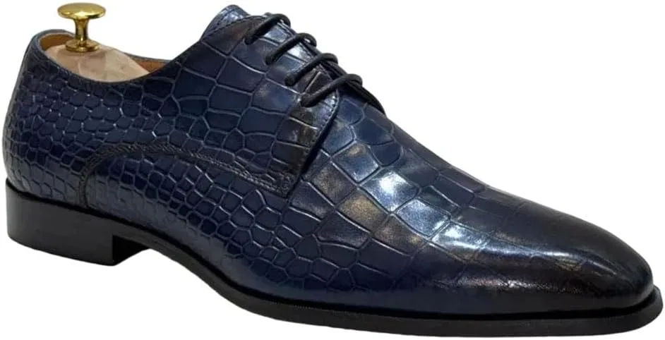 Лоферы кожаные Monk Strap Dress Shoes, синий
