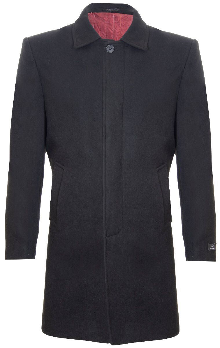 

Длинное шерстяное пальто 34 куртка crombie остроконечные шоры приталенного кроя Truclothing, черный