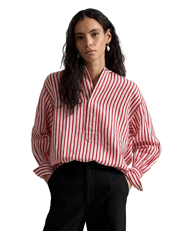 Полосатая рубашка Ralph Lauren, White/Red
