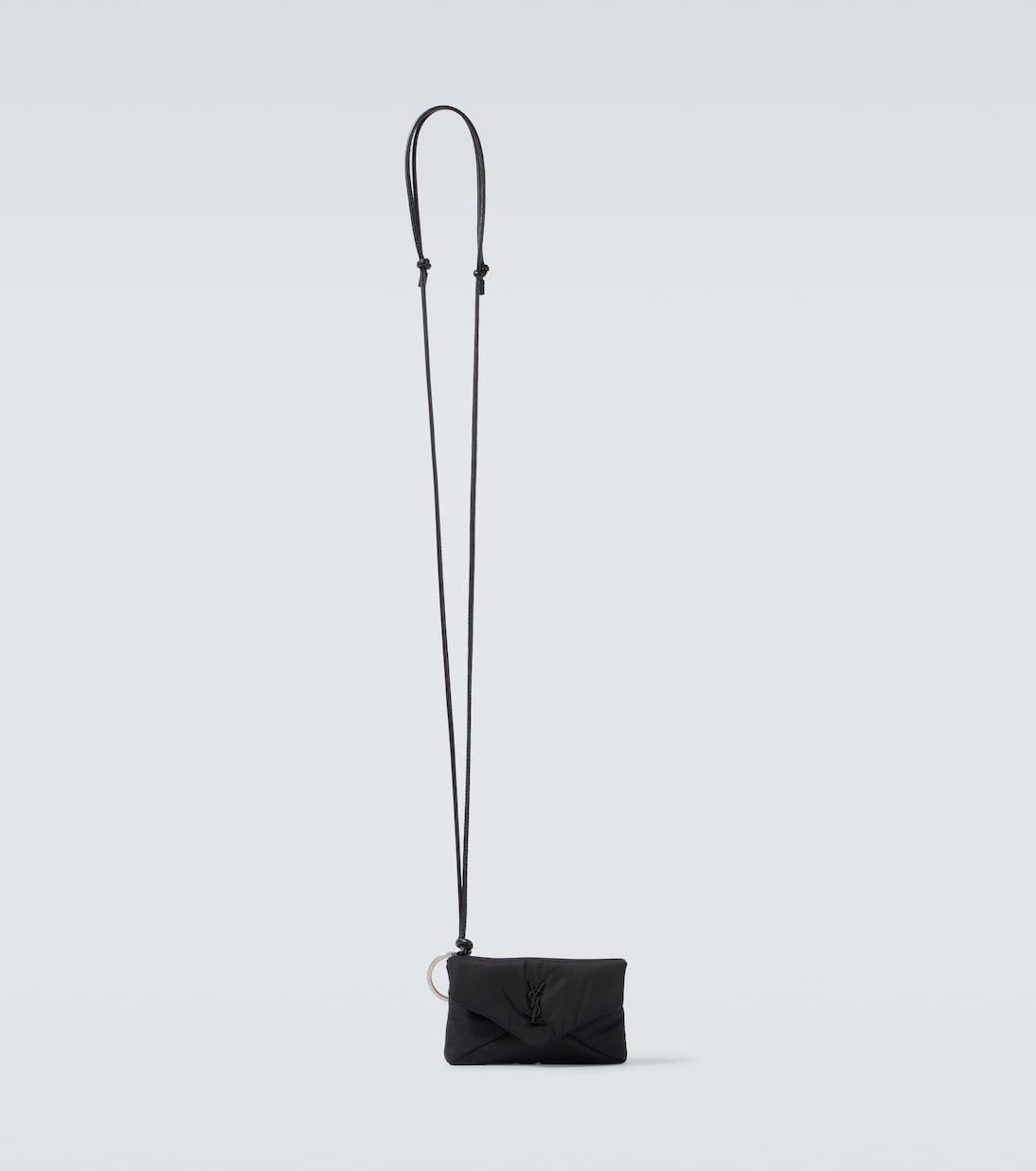 

Мини-сумка кроссбоди Cassandre с кожаной отделкой Saint Laurent, Nero/Nero