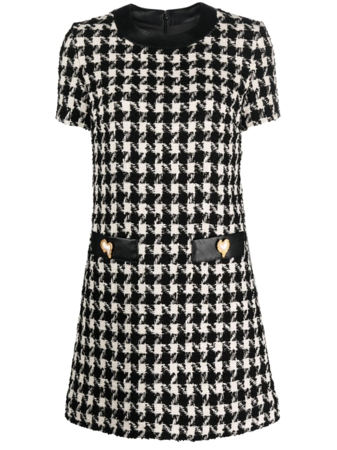 

Moschino платье мини в ломаную клетку, черный