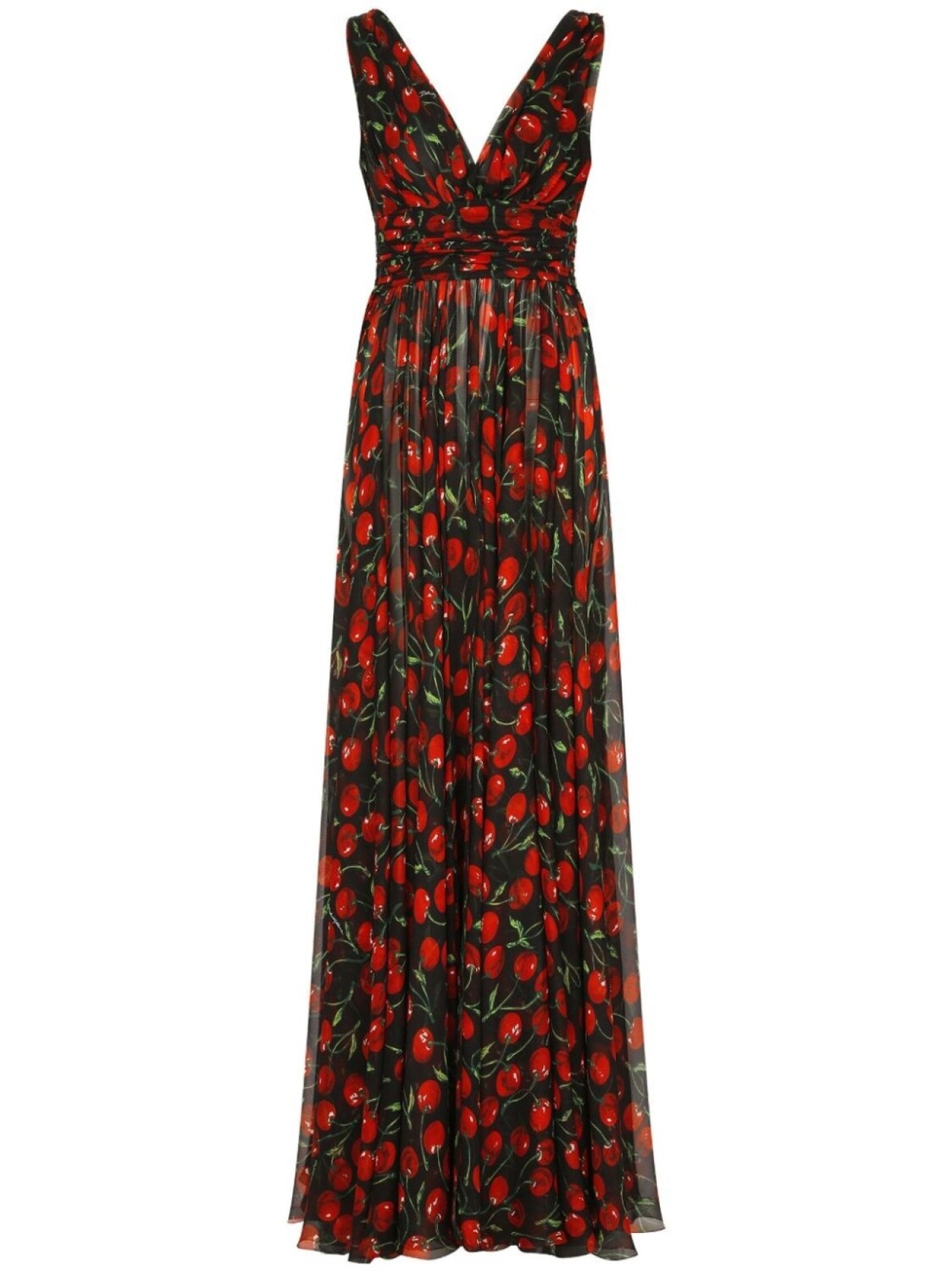 

Dolce & Gabbana платье с принтом и складками, черный