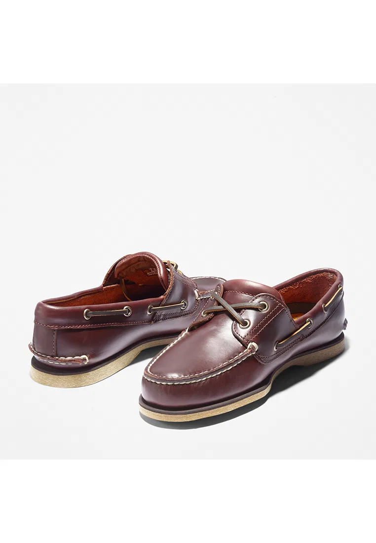 Мужские классические двухшовные кожаные туфли-лодочки, Boat Shoes Timberland, коричневый — фото 3