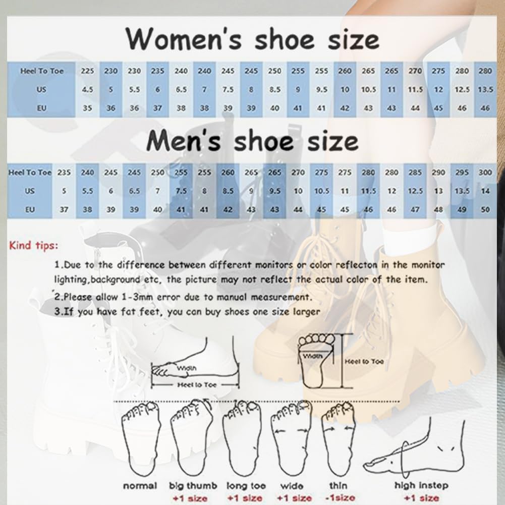 Ботинки на щиколотку для женщин и мужчин, круглый носок, готические боевые ботинки, платформенные с массивным каблуком, высокие мотоботинки на щиколотку с шнуровкой и молнией Generic, черный — фото 2