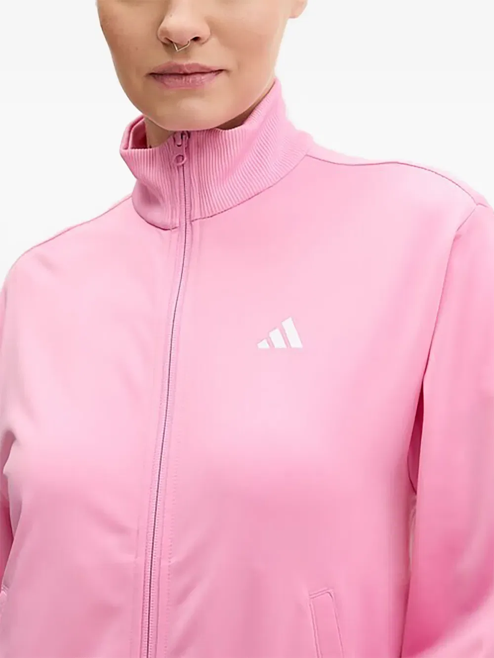 Спортивный костюм с логотипом Zip Adidas, розовый — фото 4