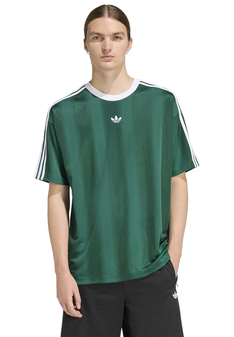Футболка с джаккардовым узором, Adicolor, Adidas, зеленый