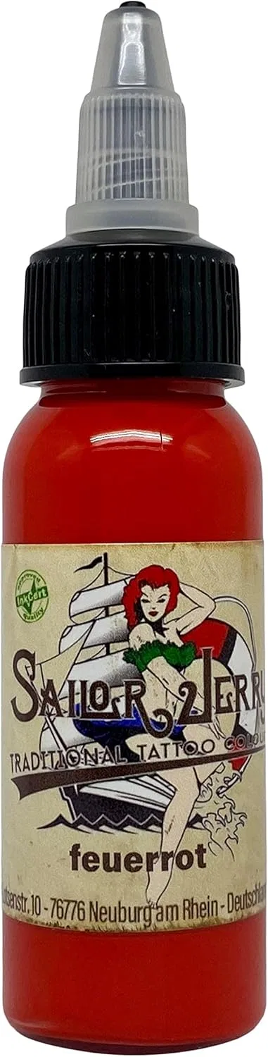 Тату-краска Sailor Jerry «Fire Red» 30 мл Sailor Jerry Von Deep Colours! Gmbh