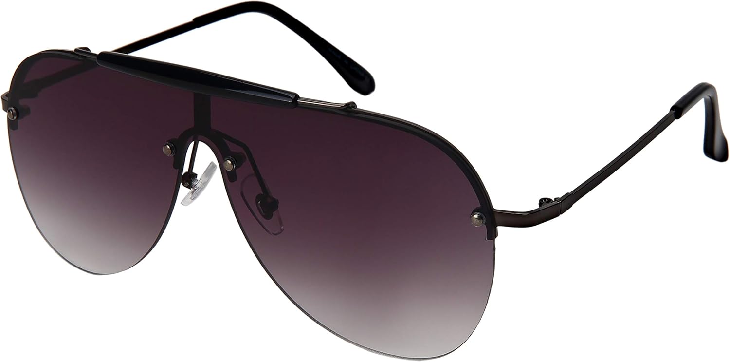 

Солнцезащитные очки-авиаторы Sweat Bar Flat Top для мужчин и женщин, монолинзовые, модель 55704-FLAP (матовая оправа цвета оружейной стали/линза с серым градиентом, цельная линза: 134 мм) EDGEIWEAR