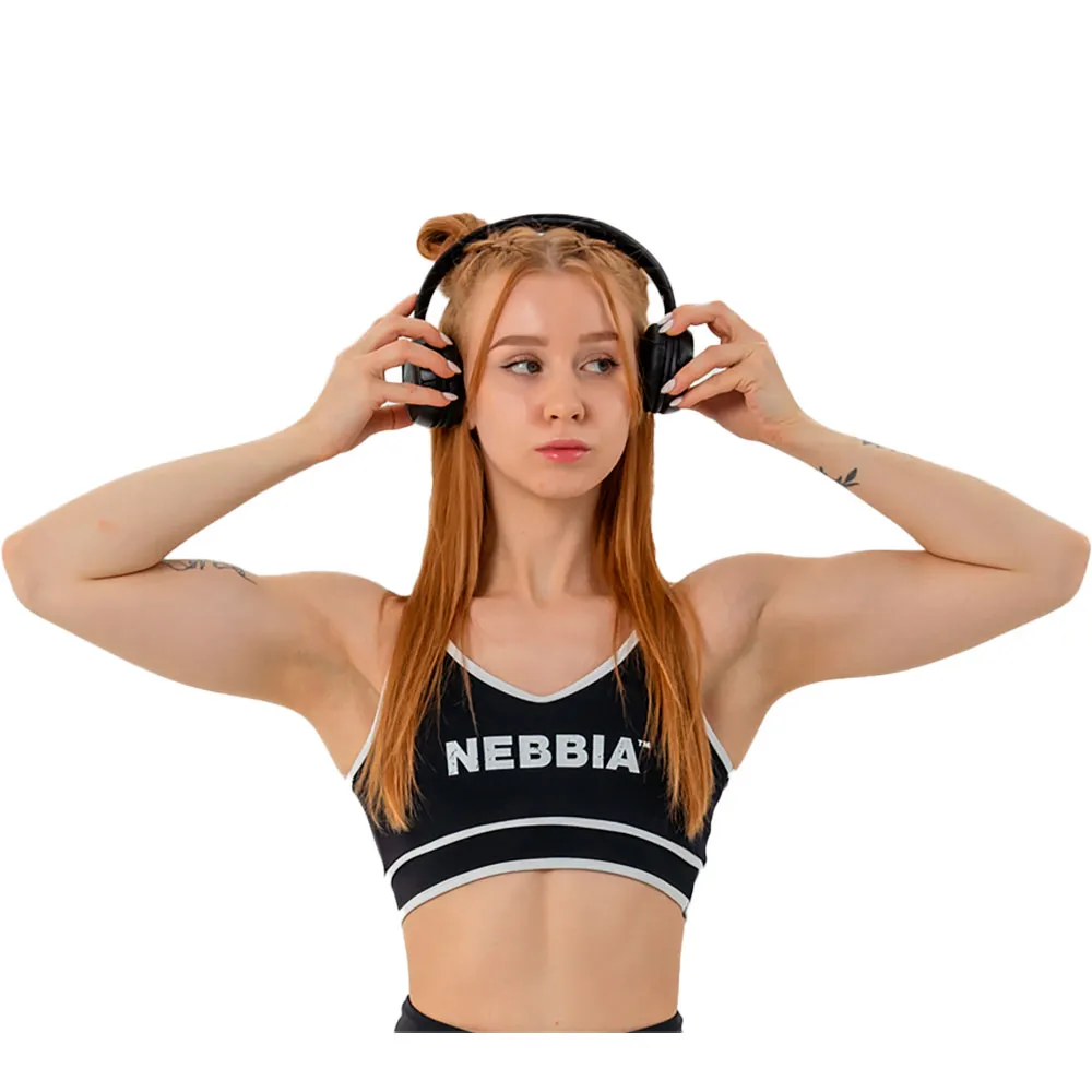 

Спортивный топ Nebbia Medium support my rules 608, черный