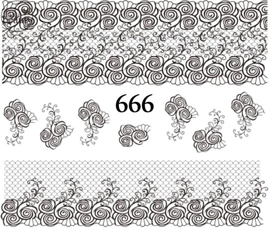 

Водные наклейки для ногтей - №666, Raisin