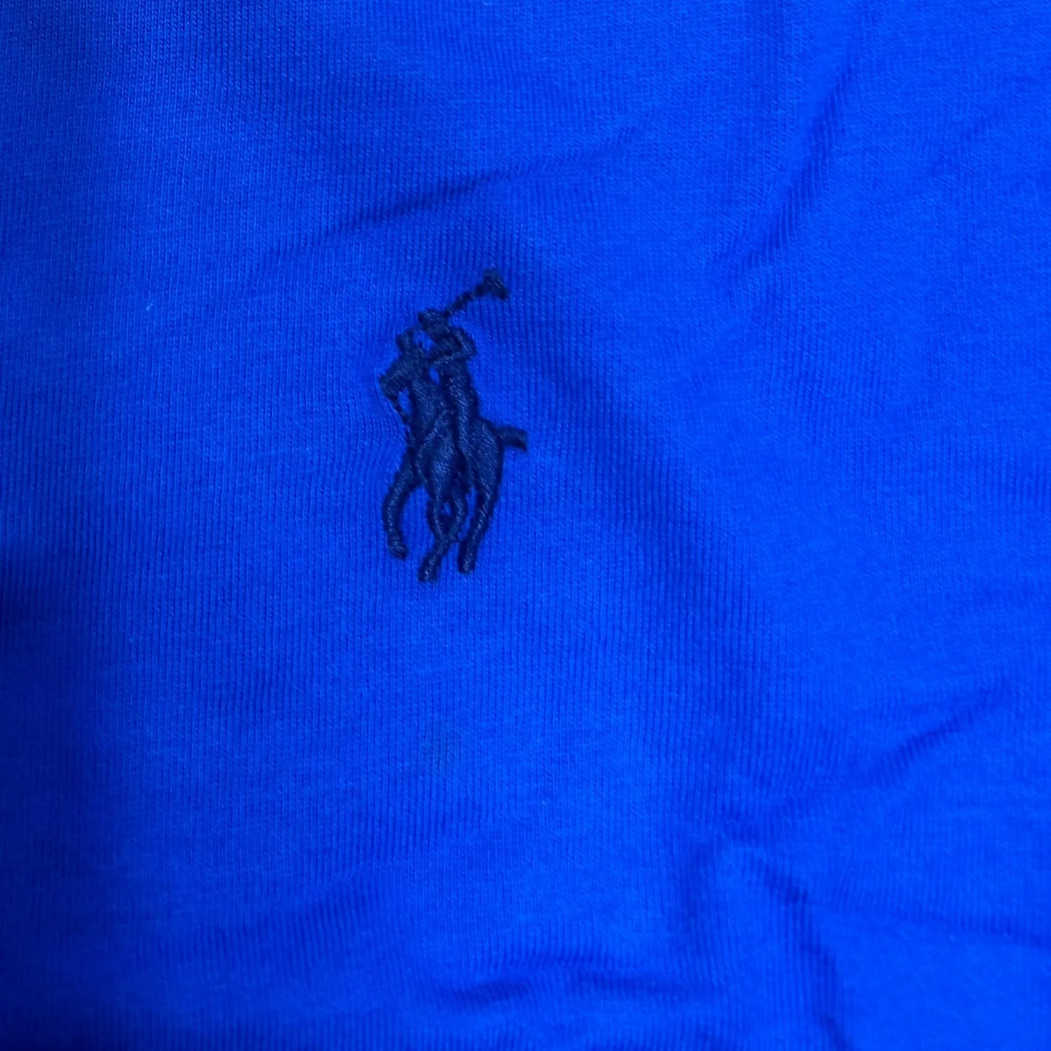 Polo Ralph Lauren Футболка Custom Slim Fit мужская синяя — фото 4