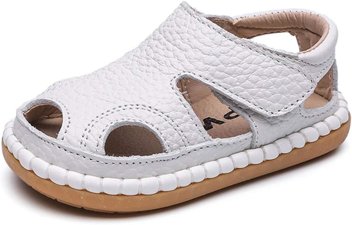

Детские летние сандалии DADAWEN для мальчиков и девочек: легкие, с мягкой подошвой, закрытым носком, из натуральной кожи, для активного отдыха и спорта, белый