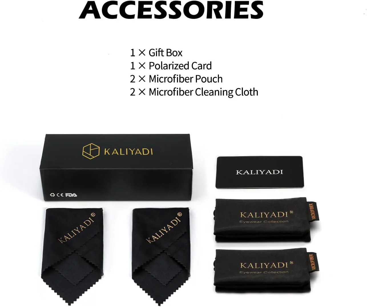 

Классические солнцезащитные очки-авиаторы KALIYADI для мужчин и женщин, очки для вождения, поляризованные линзы, блокирующие УФ-излучение, E (2 Pack) Black/Blue