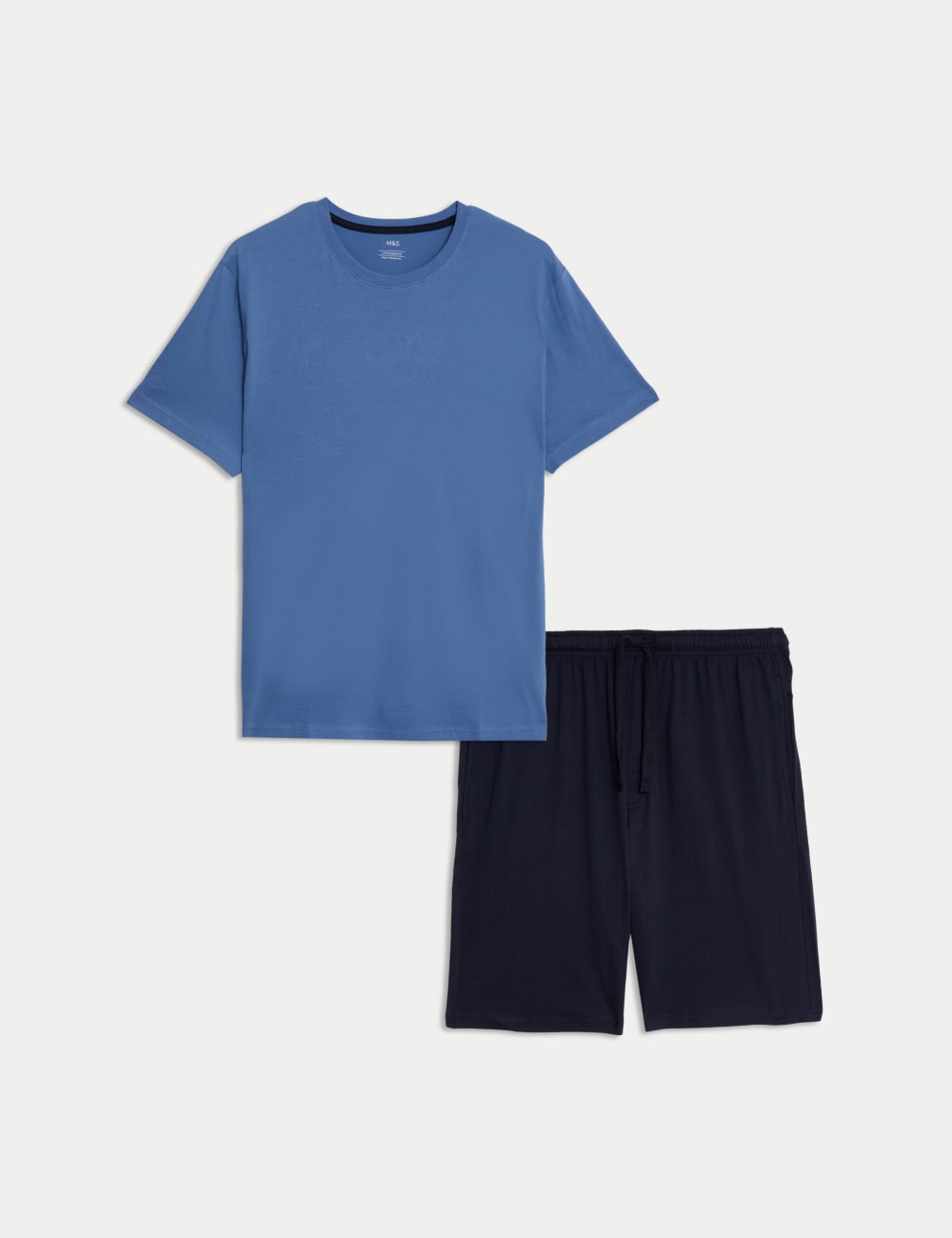 

Пижамный комплект из чистого хлопка Marks & Spencer, синий