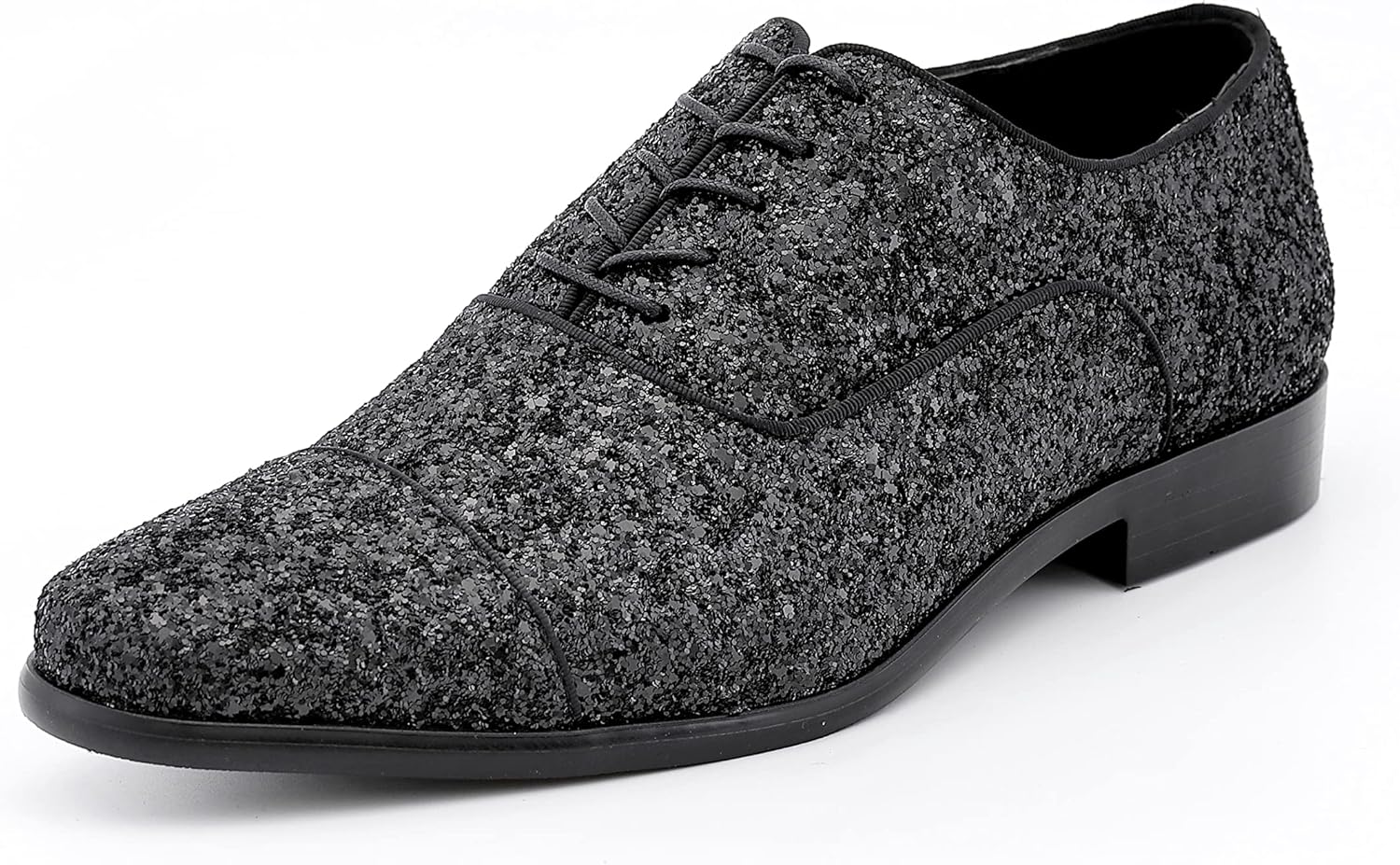 

Мужские туфли Amali Barnes с блестками, украшенные глиттером, лоферы-слипы для смокинга - оригинальные мужские туфли для торжеств, большие в размере - выбирайте на полразмера меньше, черный