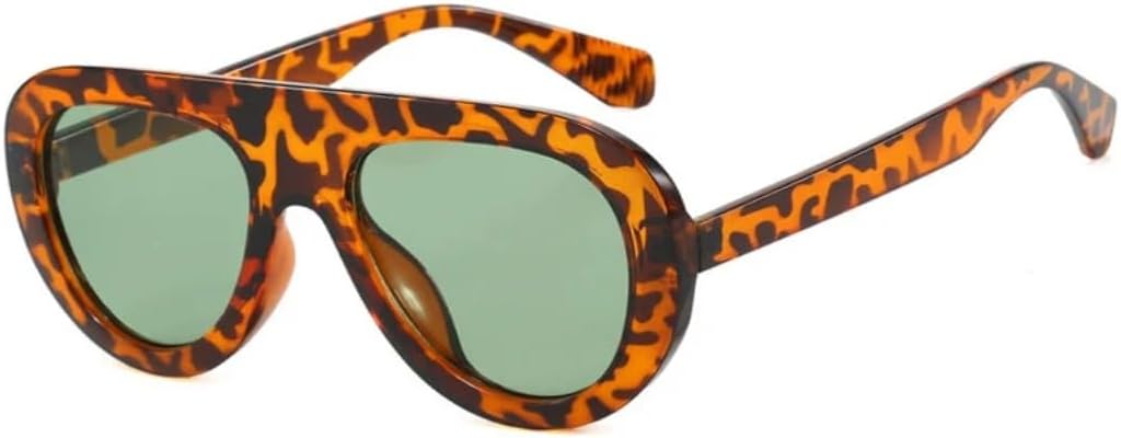 

Солнцезащитные очки с защитой UV400 | Большая оправа, линзы конфетных цветов | Для женщин и мужчин, для занятий спортом на открытом воздухе и вождения DSVIGF, Leopard Green