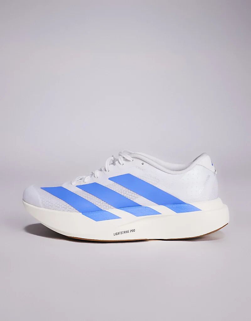 Кроссовки adidas Running Adizero EVO SL белого и синего цветов Adidas Performance — фото 2