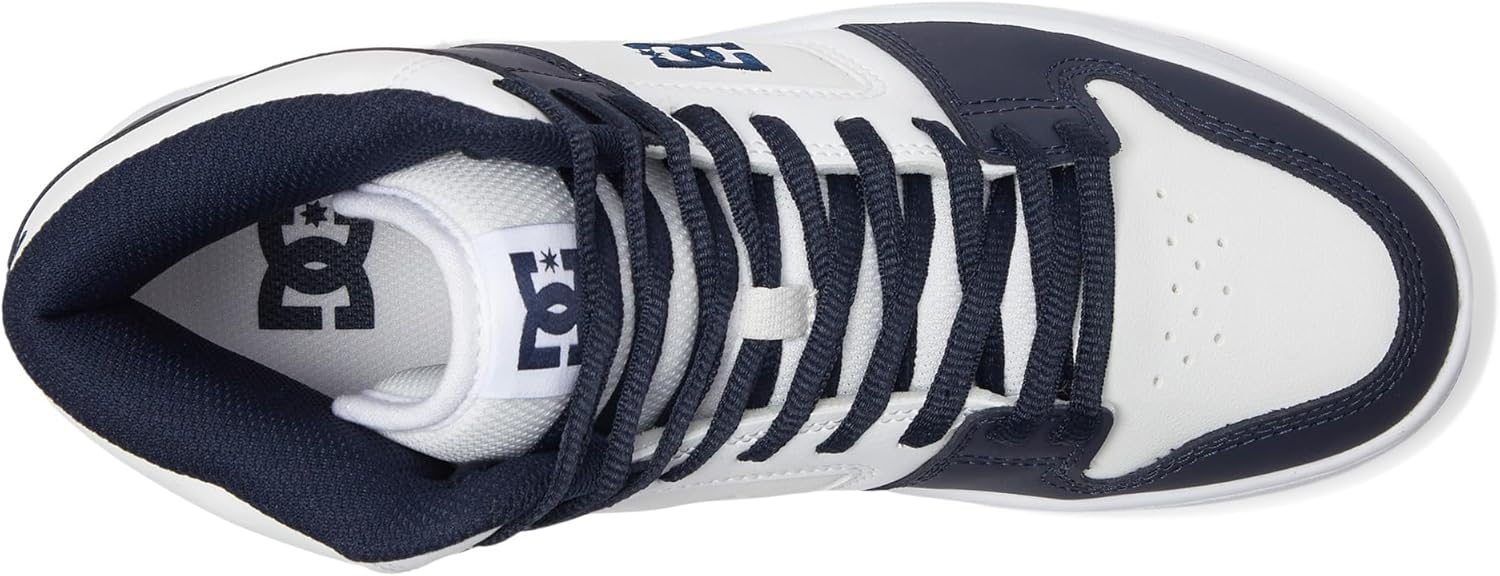 Мужские кроссовки DC Shoes Manteca 4 Hi высокие для скейтборда, белый/синий/темно-синий — фото 2