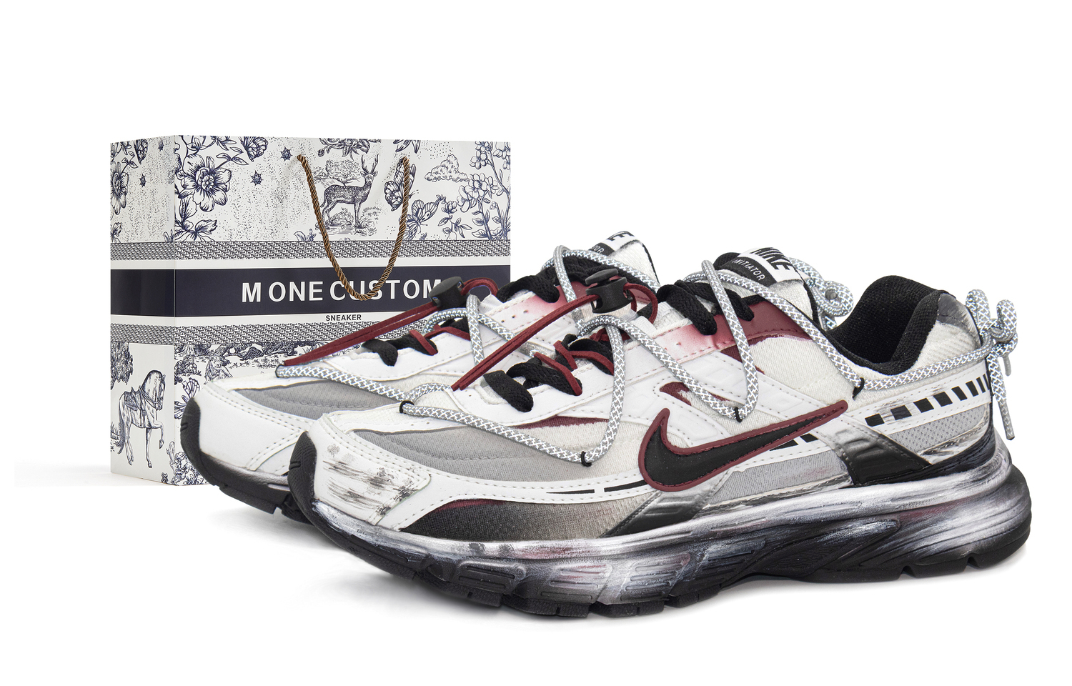 

Nike Дышащие и легкие низкие кроссовки Initiator Unisex Black White