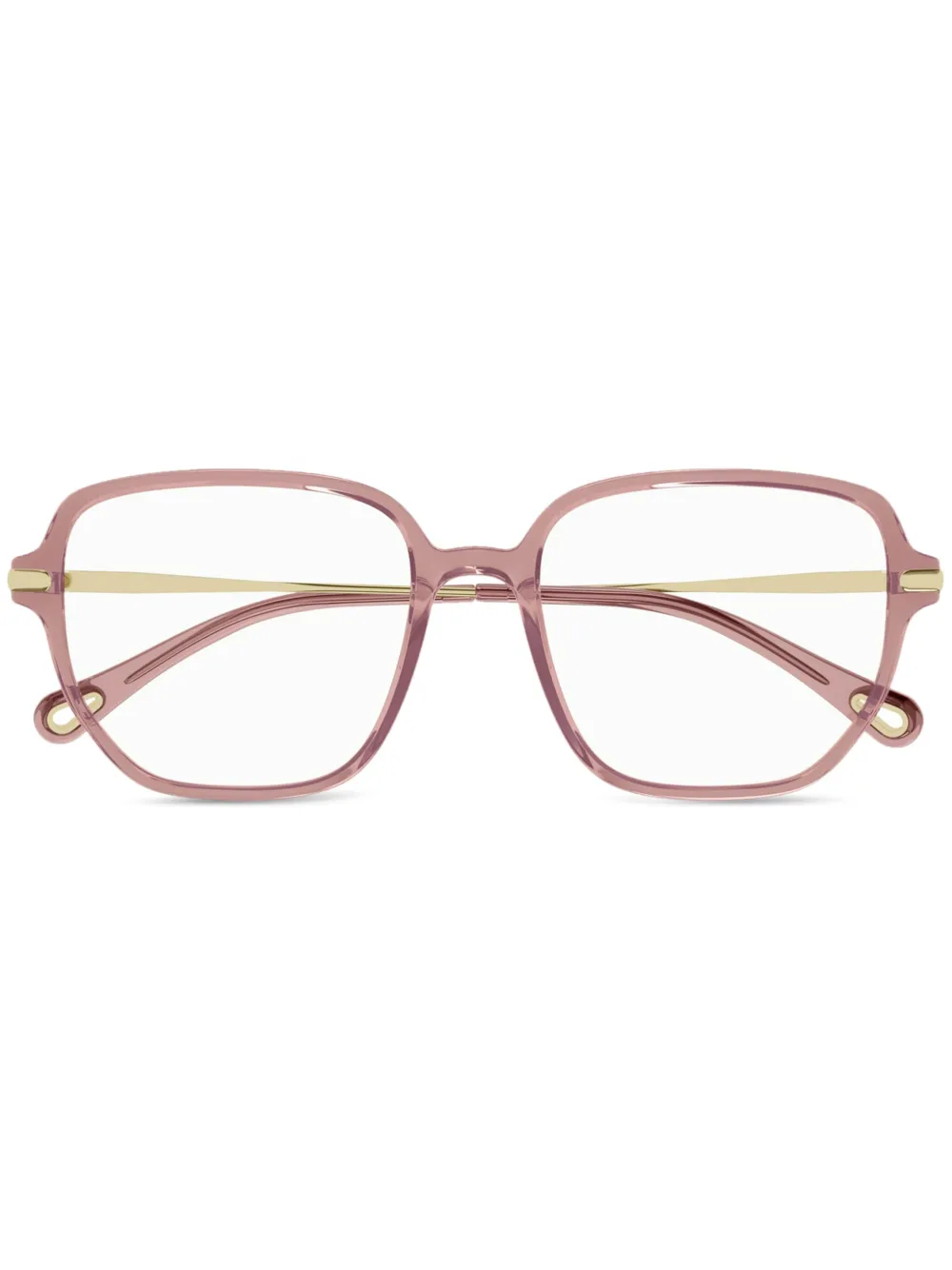 

Очки в прозрачной оправе Chloé, коричневый